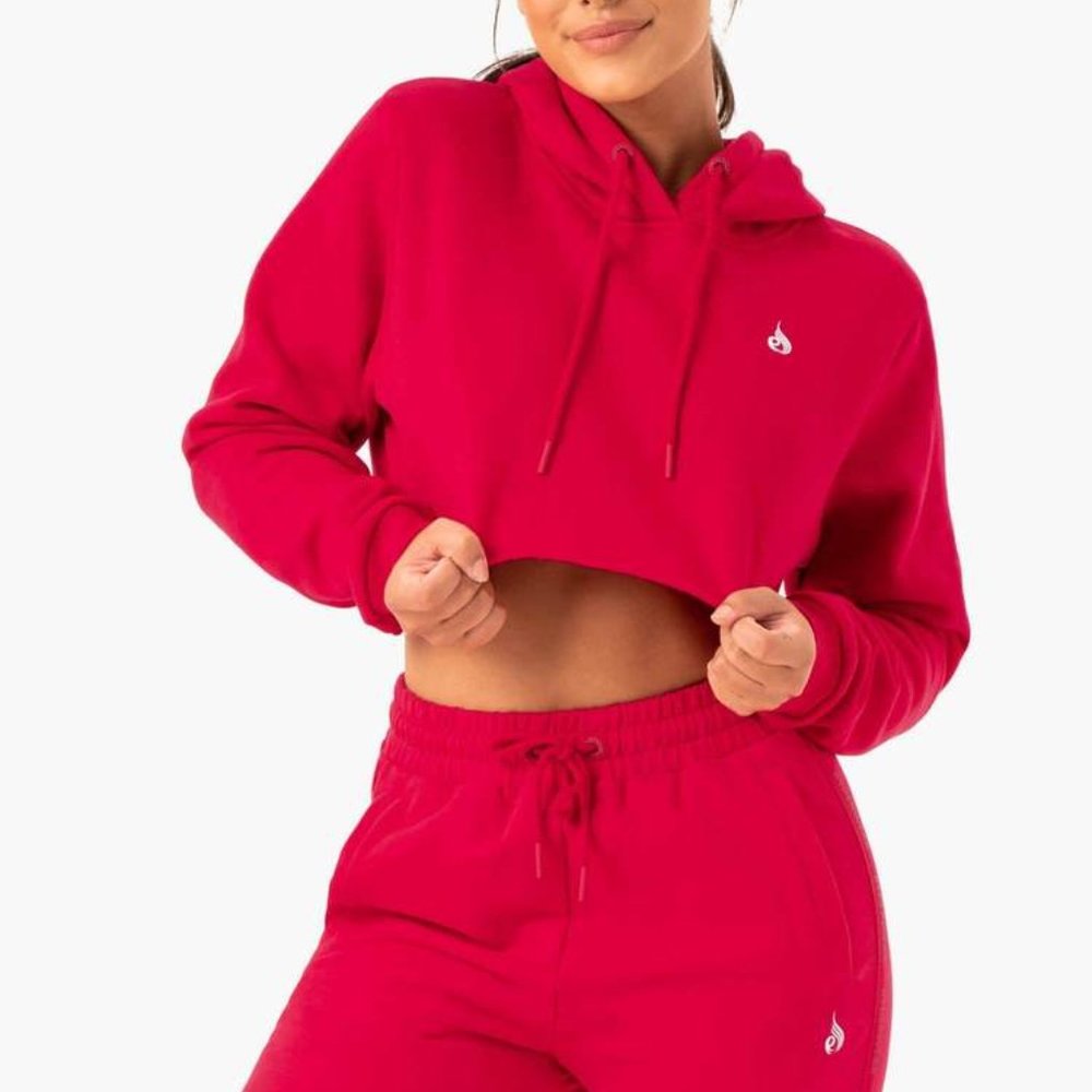 Base Pullover Hoodie - Cherry Red - S